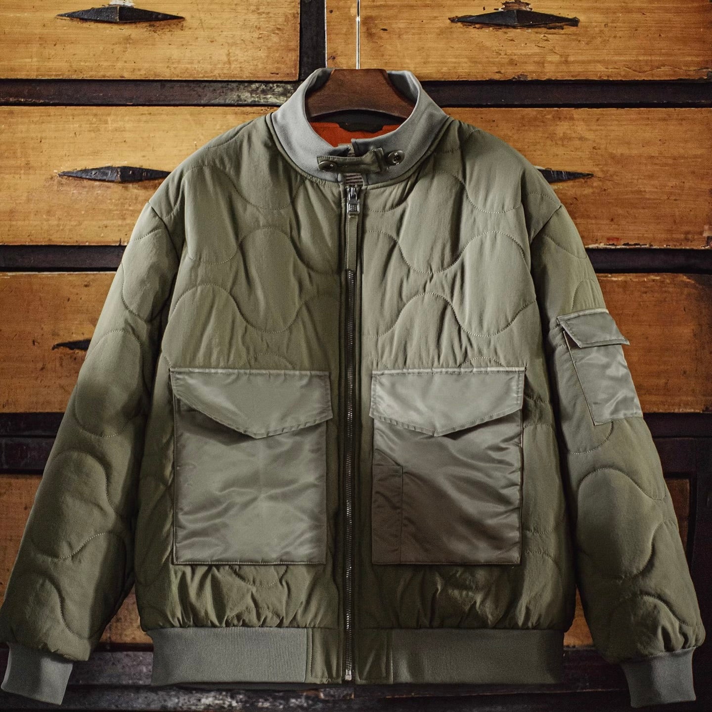 M-51 スタンドカラー キルトジャケット（1Color）250967