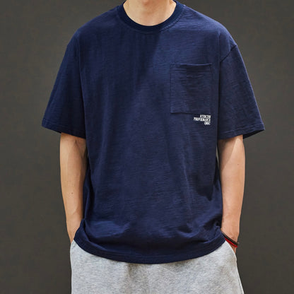 ワンポイントロゴ刺繍 シンプルTシャツ（3Colors）250607