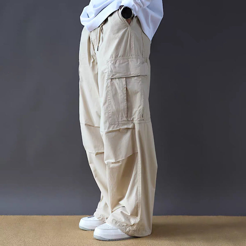 ワイドストレート ビッグポケット付 ワークパンツ（4Colors）250470