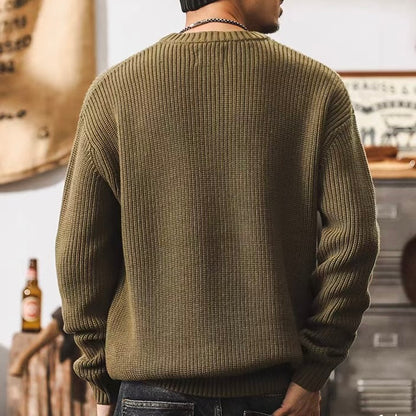 ハーフボタン ベーシック ニットセーター（4Colors）240940