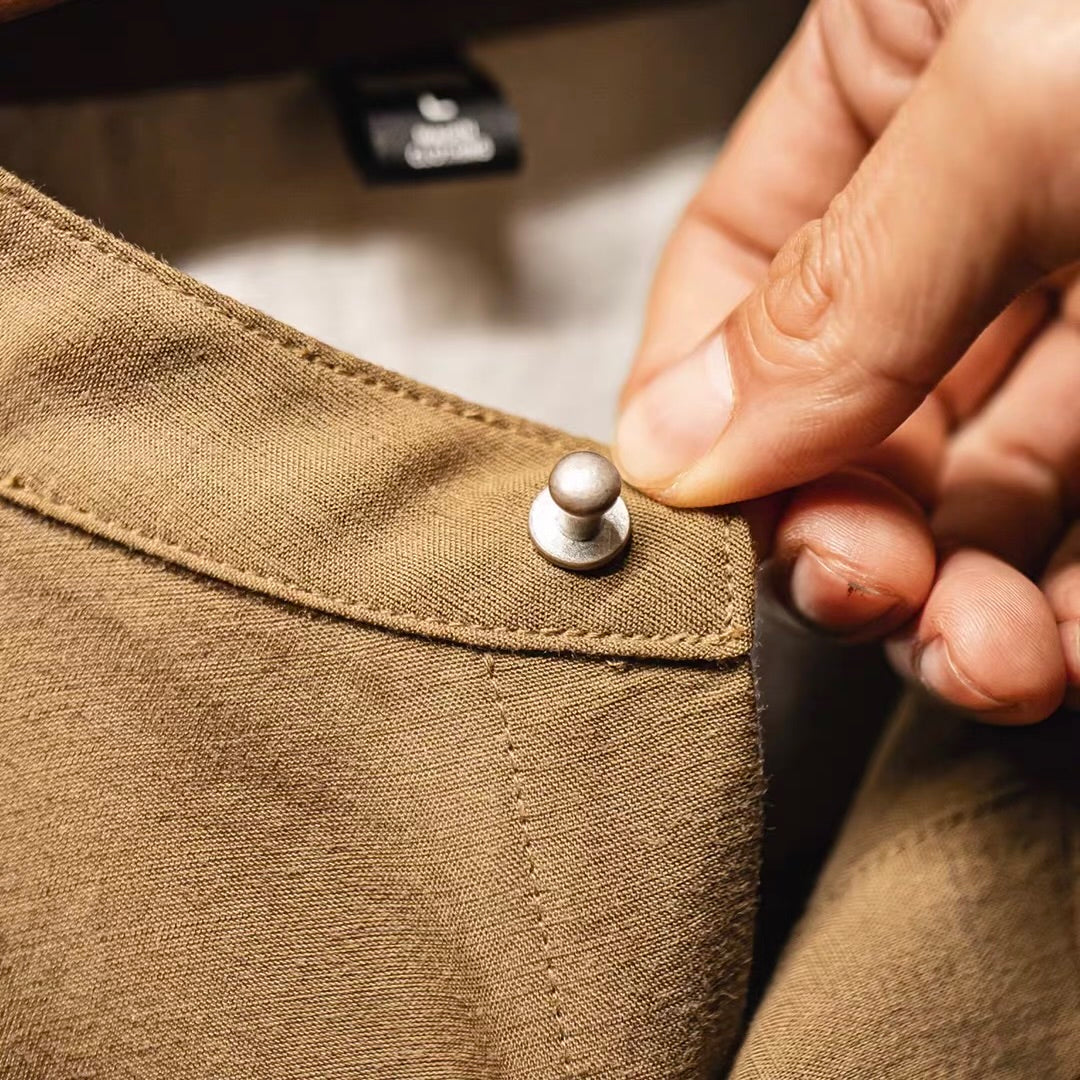 胸ポケット付 スタンドカラーシャツ（4Colors）260182