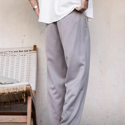 ストライプ ドレープ ストレートパンツ（1Color）260192