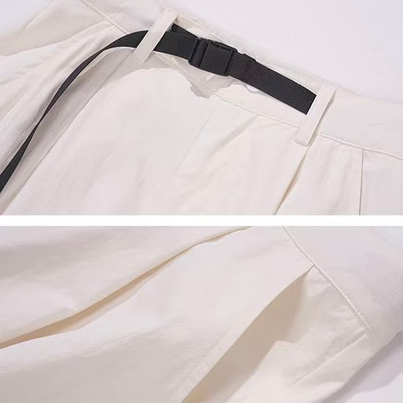 ロングベルト付 ステッチ ワイドパンツ（3Colors）260503