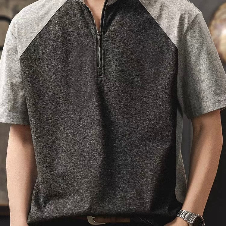 スタンドネック バイカラー Tシャツ（3Colors）260203