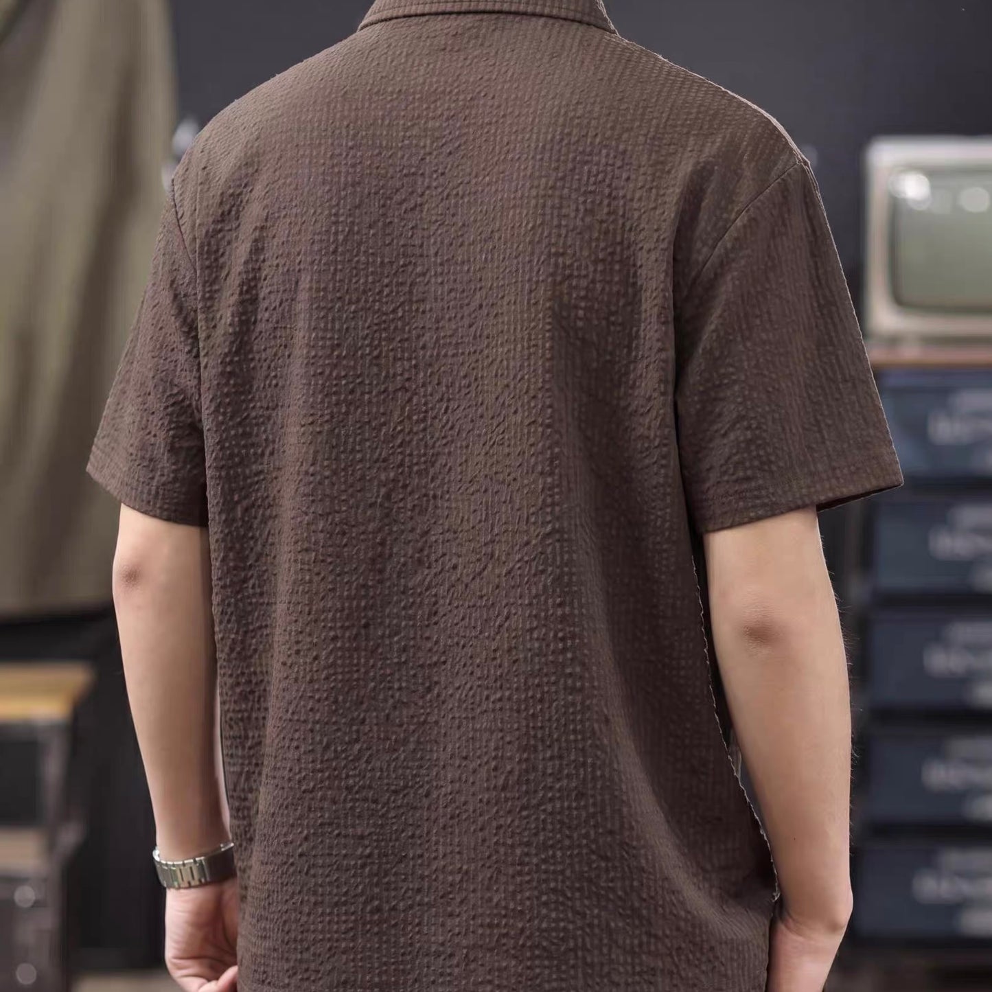 クール ハーフジップ 半袖ポロシャツ（3Colors）260573