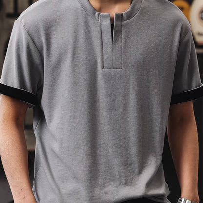 アクセントカラー Vネック Tシャツ（2Colors）260156