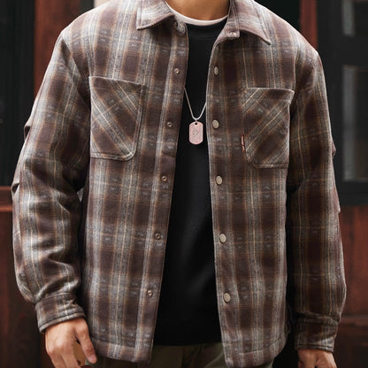 チェック柄 シャツジャケット（2Colors）250969