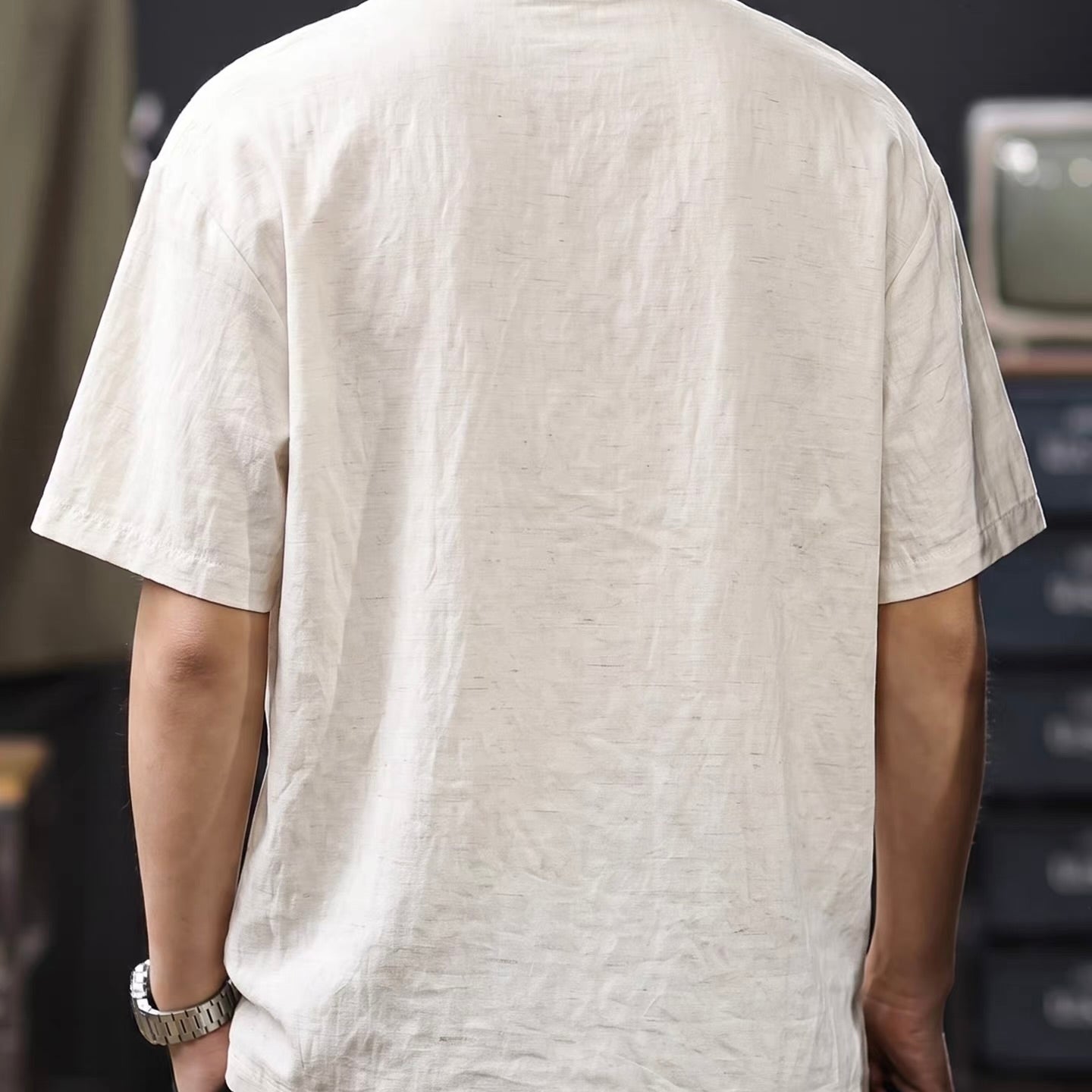 通気性 ヘンリーネック Tシャツ（3Colors）260475