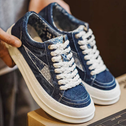 パッチワーク デニムスニーカー（1Color）260135