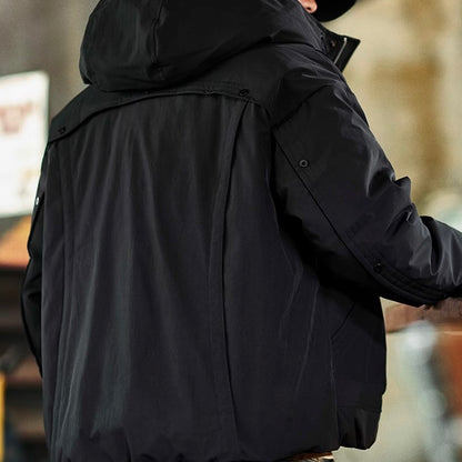 カーブデザイン フード付ダウンジャケット（2Colors）250947