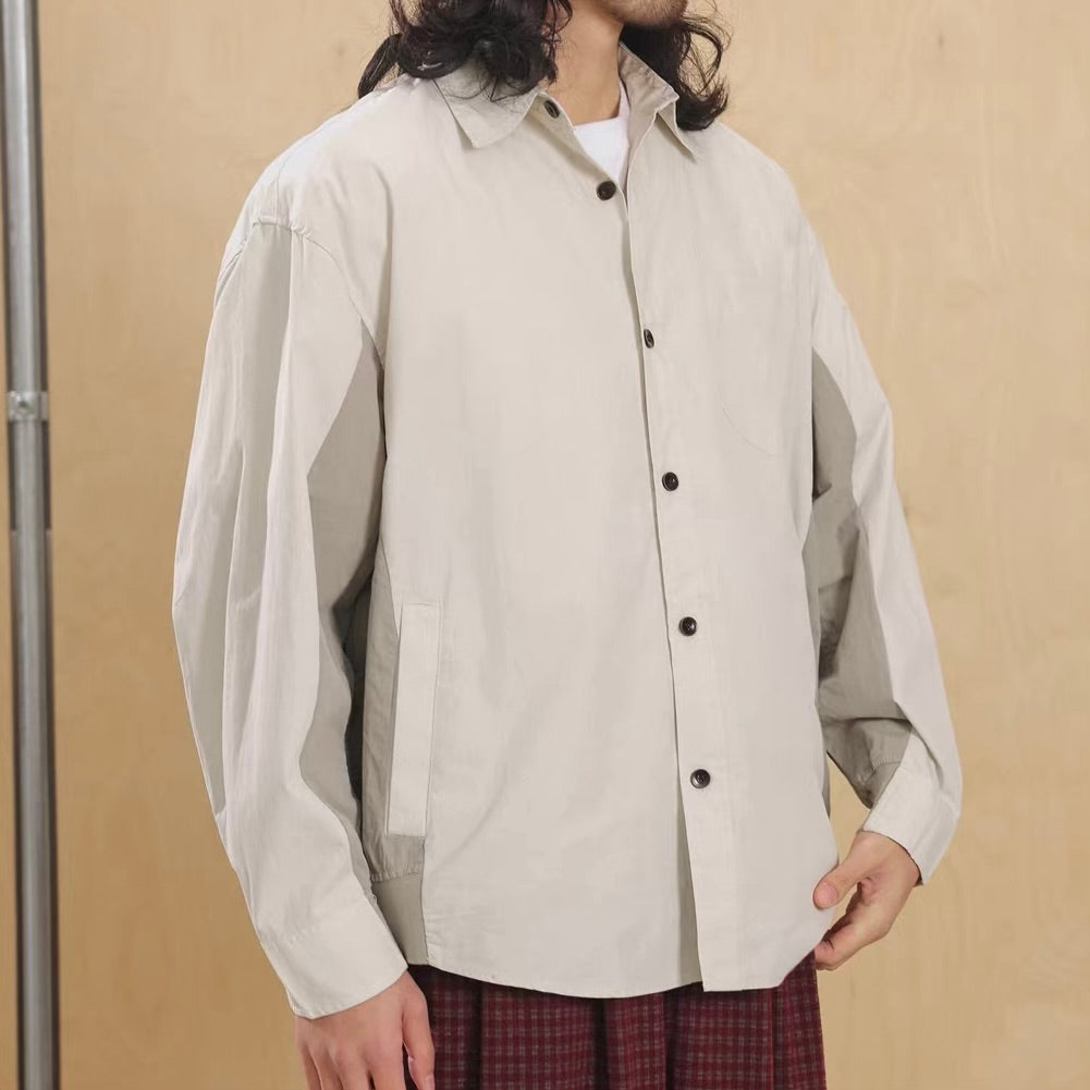 ルーズ アクセントカラー デザインシャツ（2Colors）260158