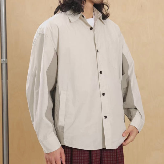 ルーズ アクセントカラー デザインシャツ（2Colors）260158