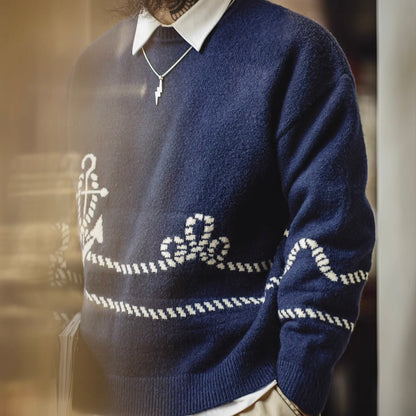 アンカーモチーフ ニットプルオーバー（1Color）250924