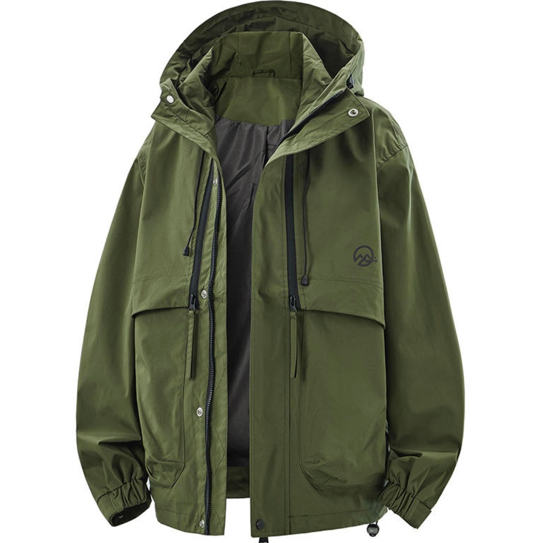 ワンポイントロゴ フード付ワークジャケット（3Colors）250739