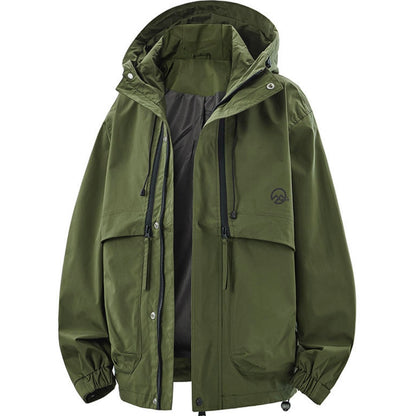 ワンポイントロゴ フード付ワークジャケット（3Colors）250739