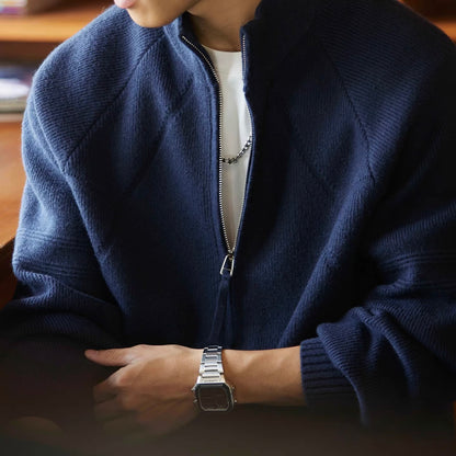 スタンドカラー ニットカーディガン（2Colors）250973