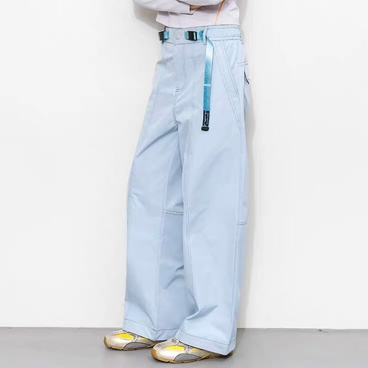 ベルト付 撥水 ワイドパンツ（3Colors）260226