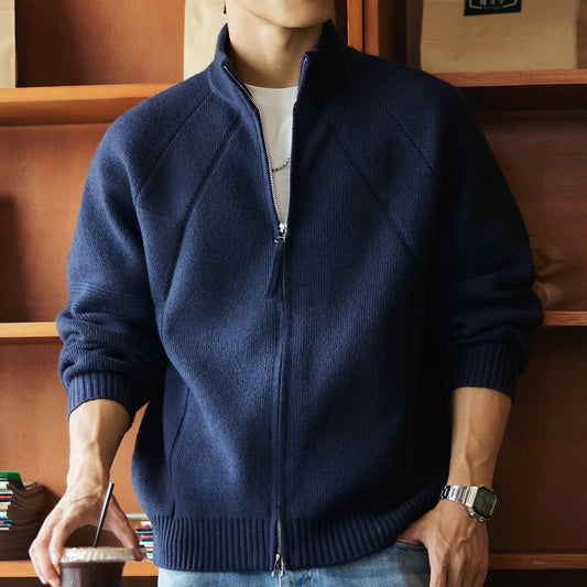 スタンドカラー ニットカーディガン（2Colors）250973