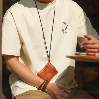 羽モチーフ 刺繍入りTシャツ（3Colors）260630