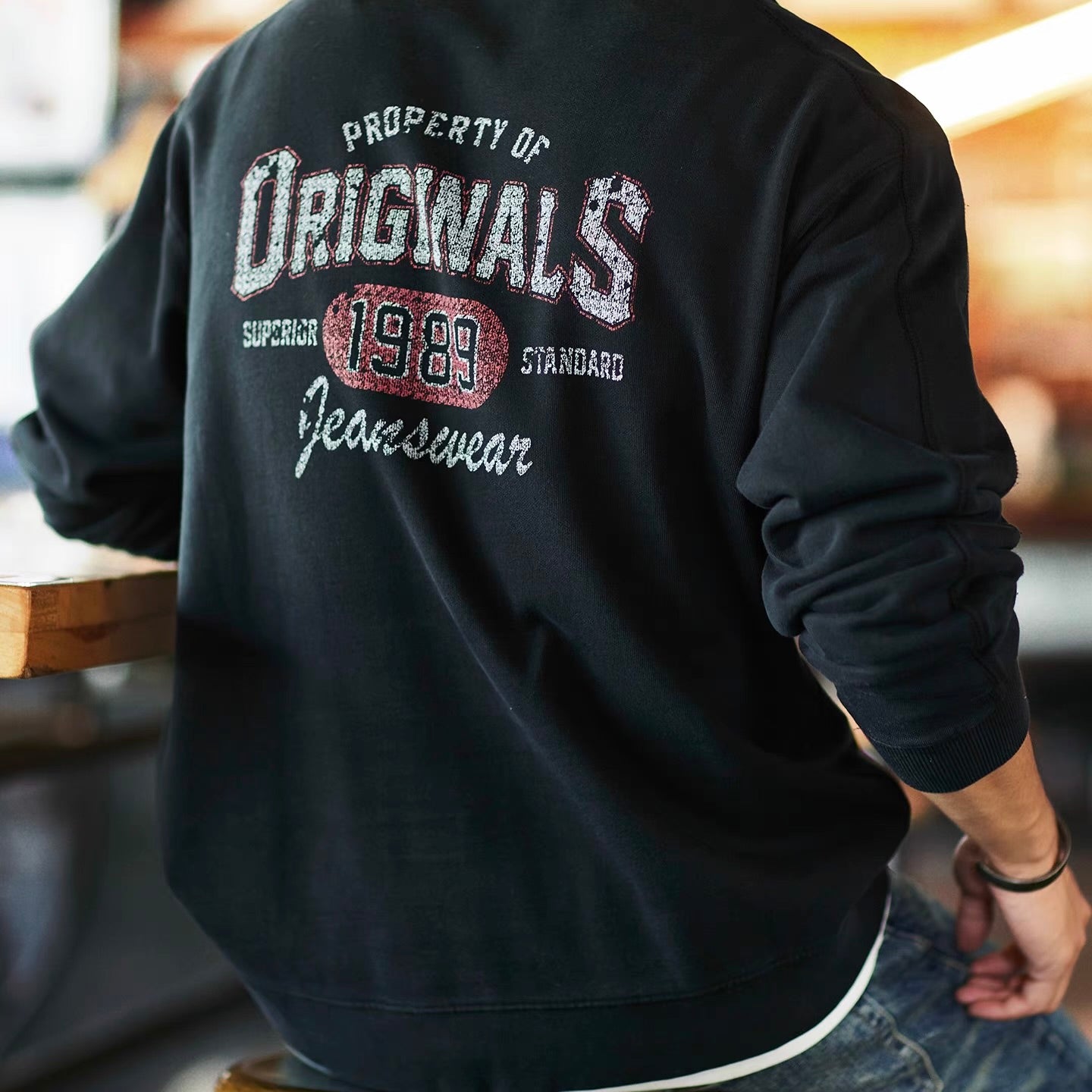 レトロ 裏起毛 スウェットプルオーバー（2Colors）250933