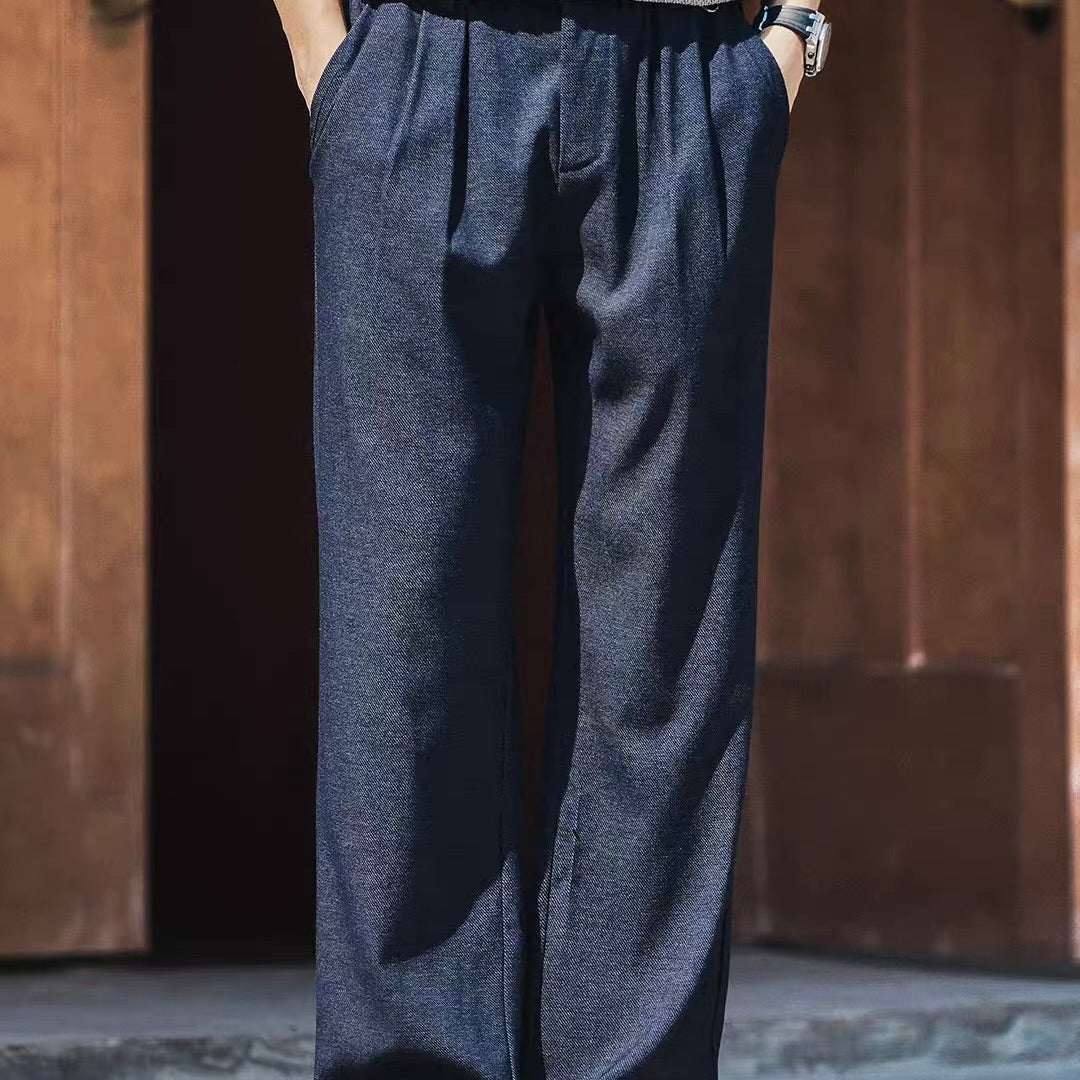 ツータック ワイドストレート カジュアルパンツ（1Color）250979