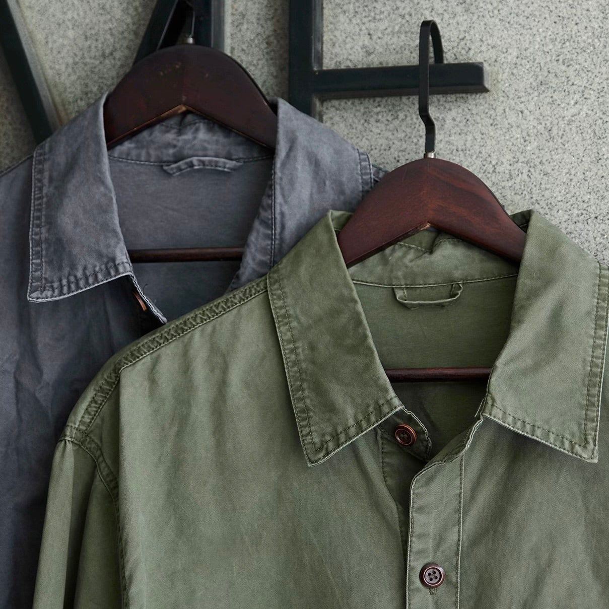 ダメージウォッシュ ワークシャツ（2Colors）250902