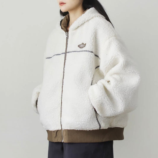 リバーシブル フード付ボアジャケット（2Colors）251053