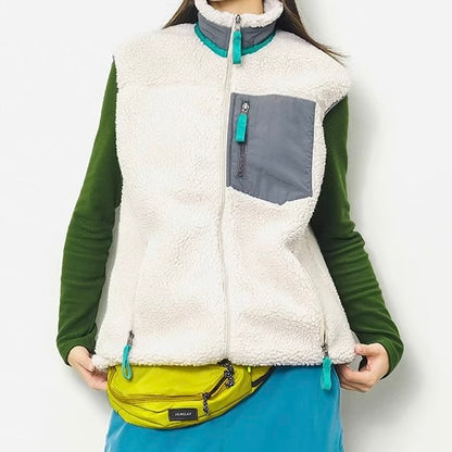 アクセントカラー スタンドネック ボアベスト（3Colors）250986