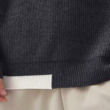 ポイントステッチ アシンメトリーデザイン セーター（3Colors）260039