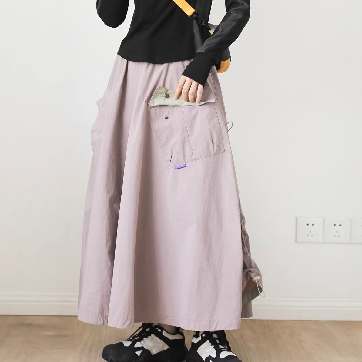 ビッグポケット ドローコード付 ワークスカート（2Colors）260178