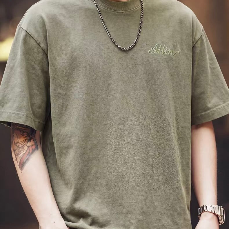 ダメージ ウォッシュ加工 プリントTシャツ（5Colors）260520
