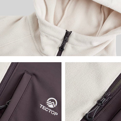 ワンポイントカラー フード付フリースジャケット（3Colors）250939