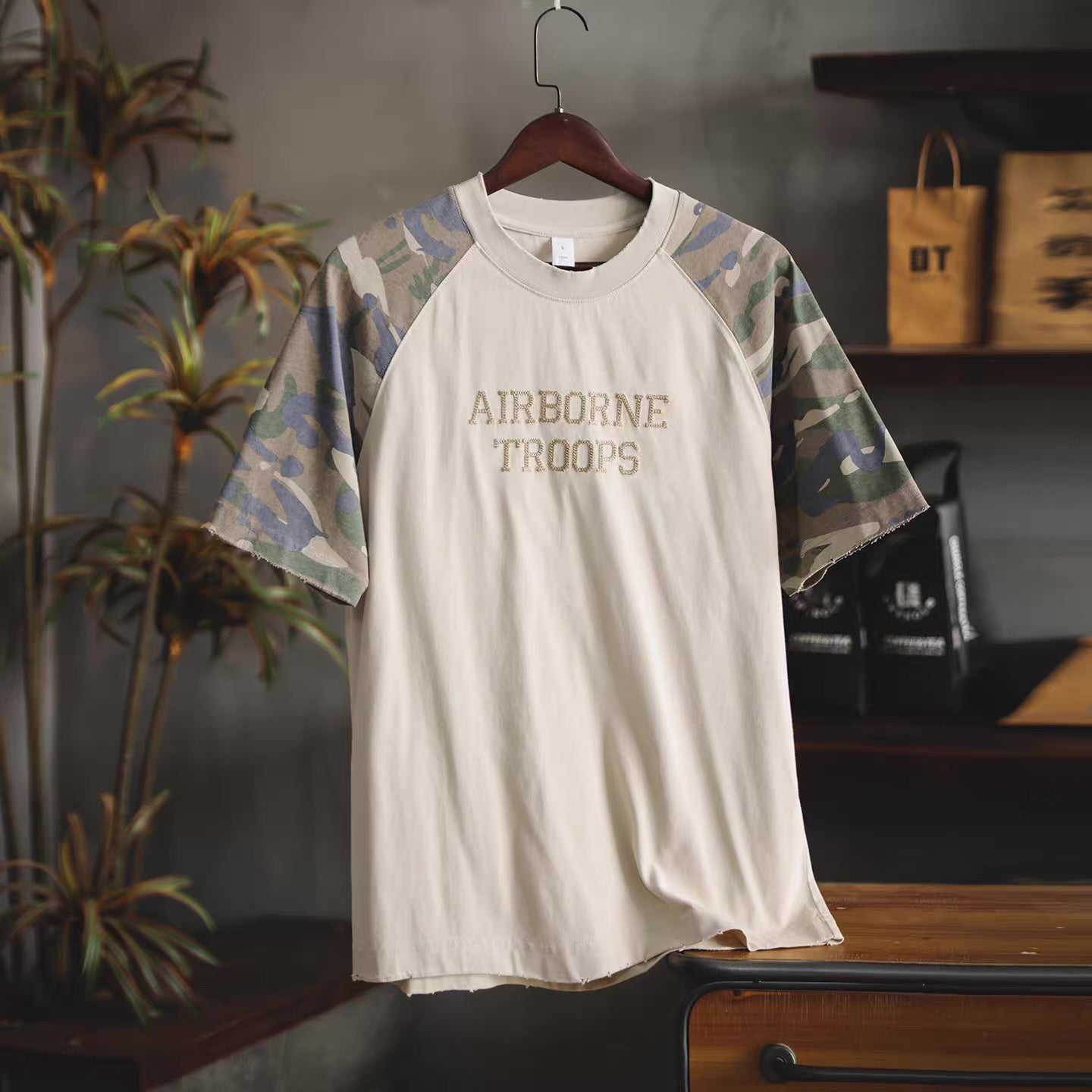 迷彩 ラグランスリーブ Tシャツ（2Colors）260274