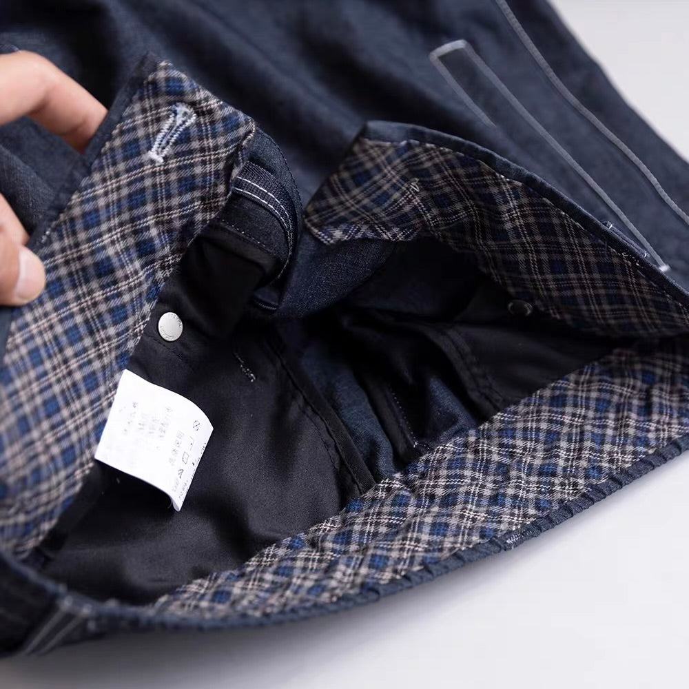 ワンポイントステッチ ストレート カジュアルパンツ（1Color）260193