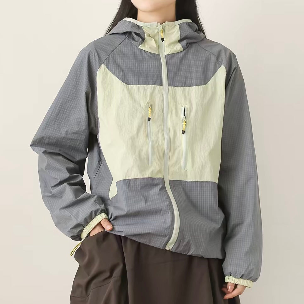 バイカラー メッシュ フード付ジャケット（4Colors）260678