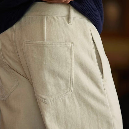 裏起毛 ホワイト ストレートパンツ（1Color）251011