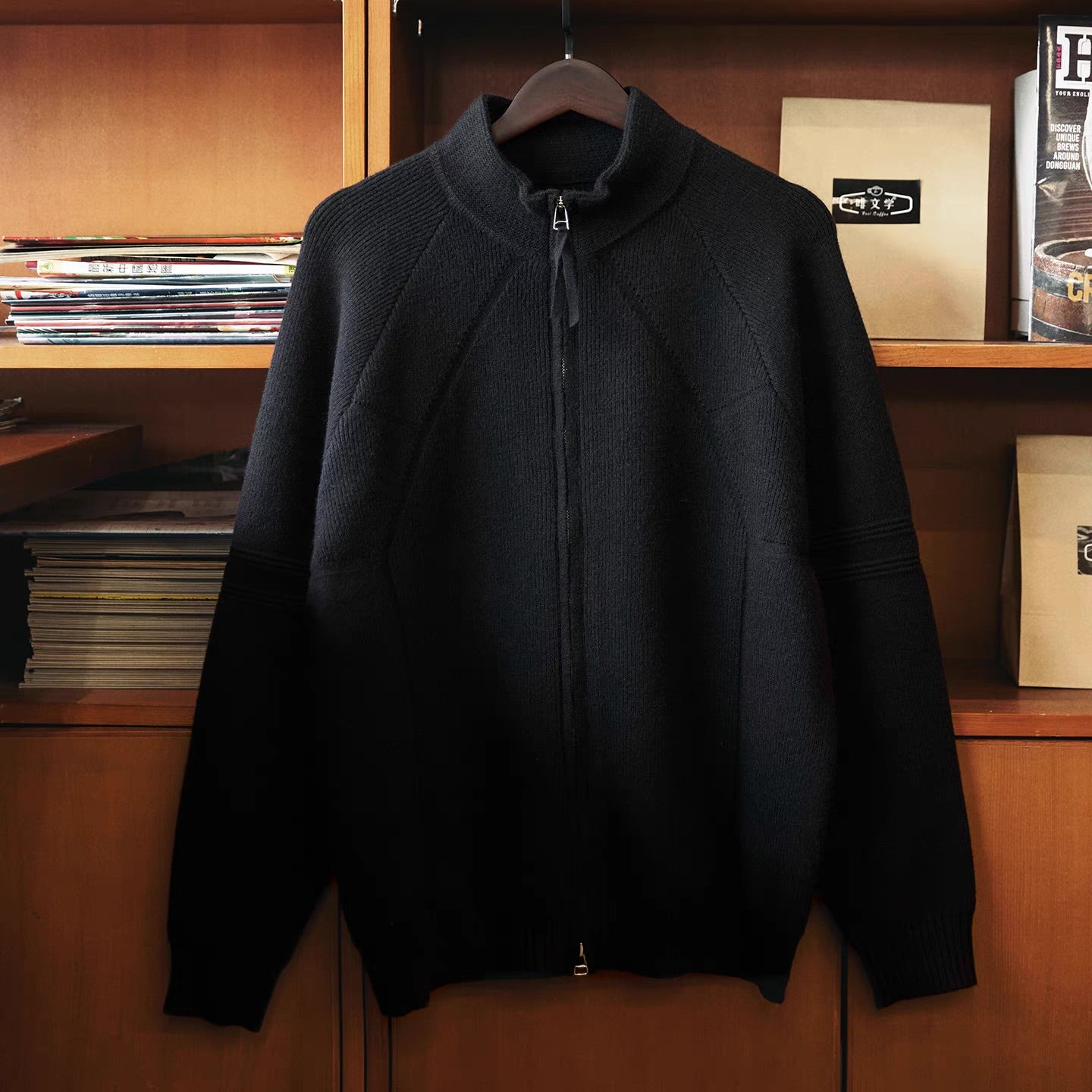 スタンドカラー ニットカーディガン（2Colors）250973