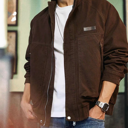 レトロ スタンドカラー ワークジャケット（2Colors）250854