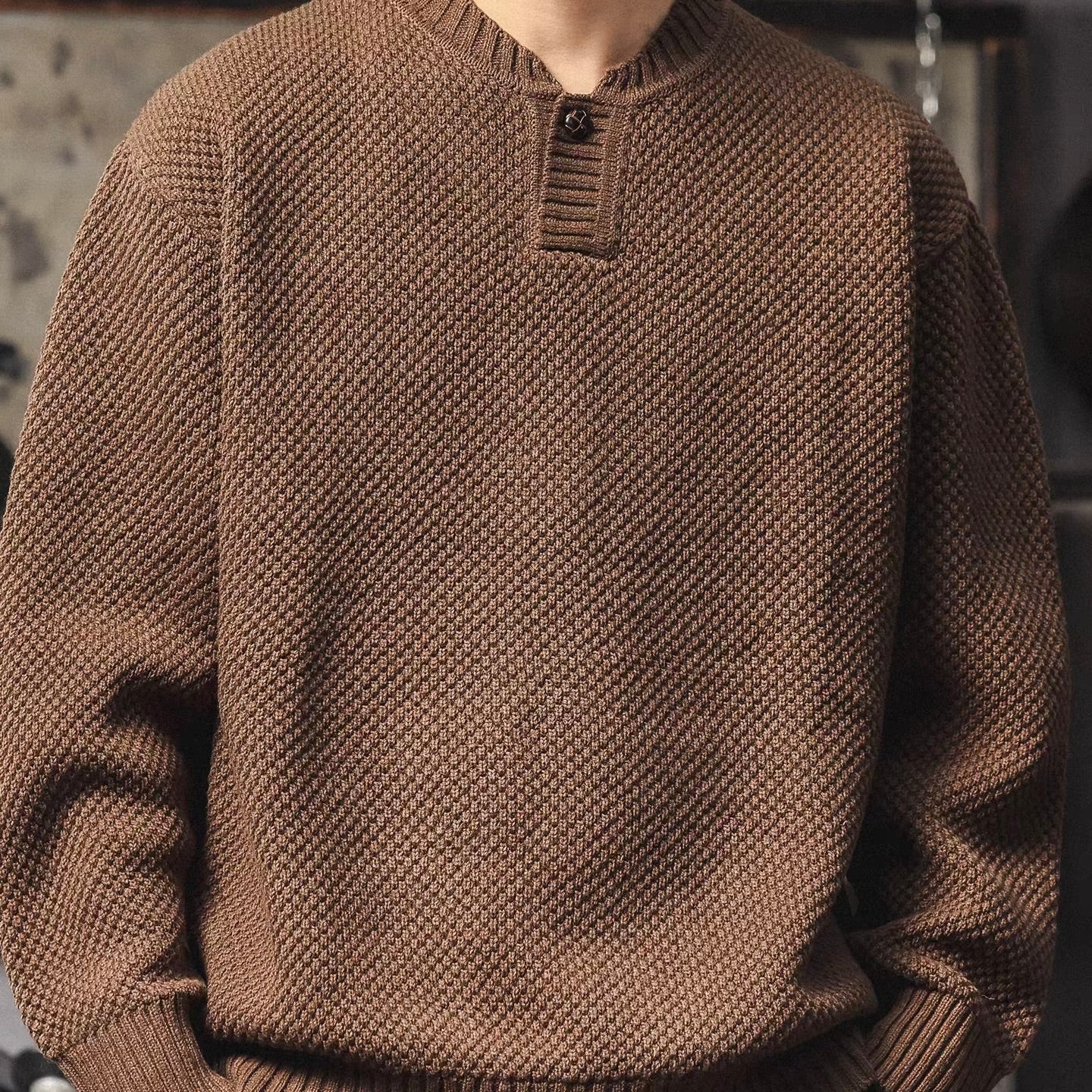 厚手 ヘンリーネック セーター（3Colors）251038