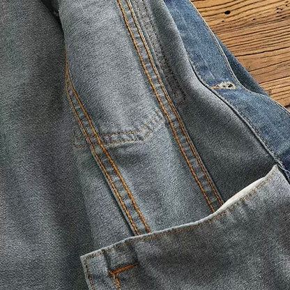 コーデュロイ襟 ウォッシュドデニムジャケット（1Color）240583