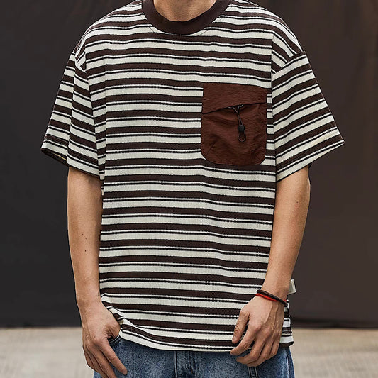 パッチポケット付 ボーダーTシャツ（2Colors）250374