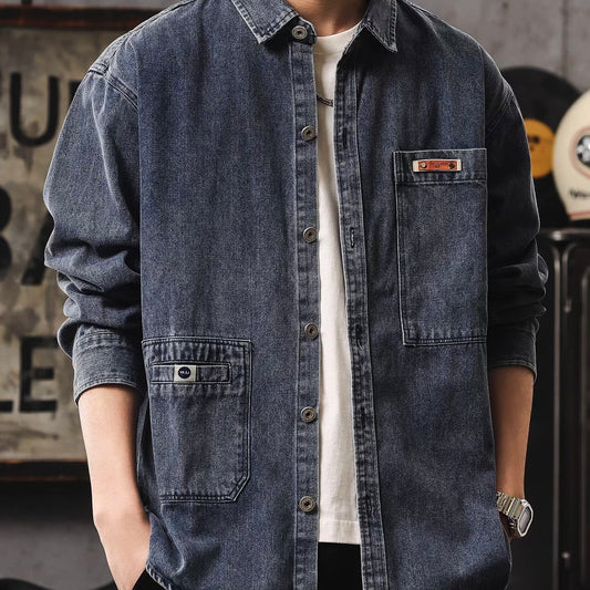 レトロ ウォッシュドデニムシャツ（3Colors）260069