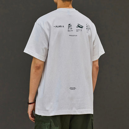 アウトドアイラスト シンプルTシャツ（2Colors）250609
