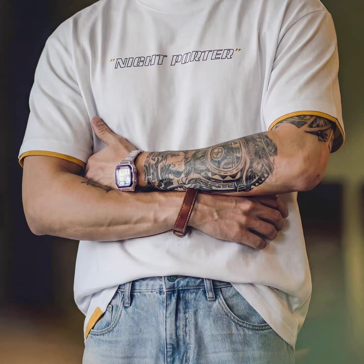 フェイクレイヤード ロゴプリントTシャツ（3Colors）260304