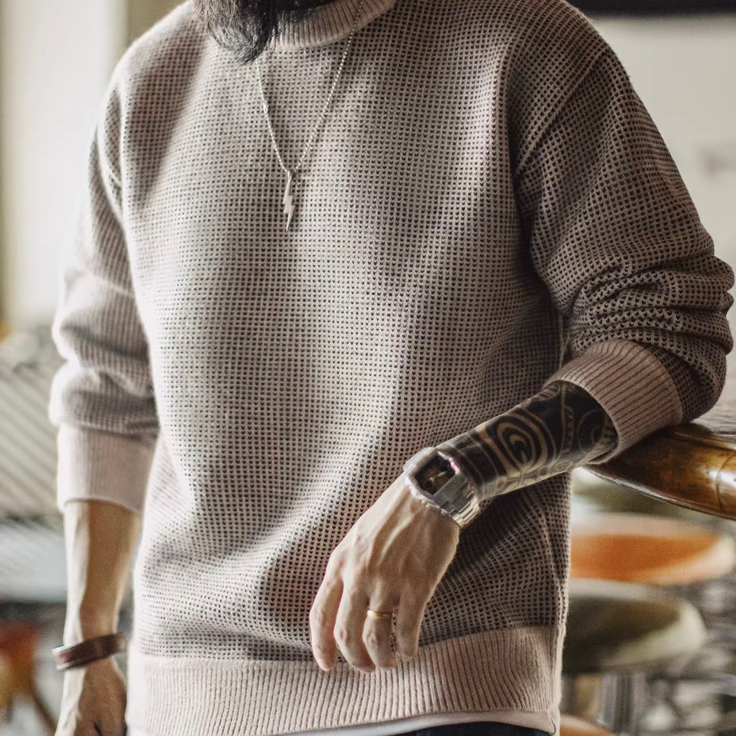 クルーネック シンプル セーター（1Color）260003