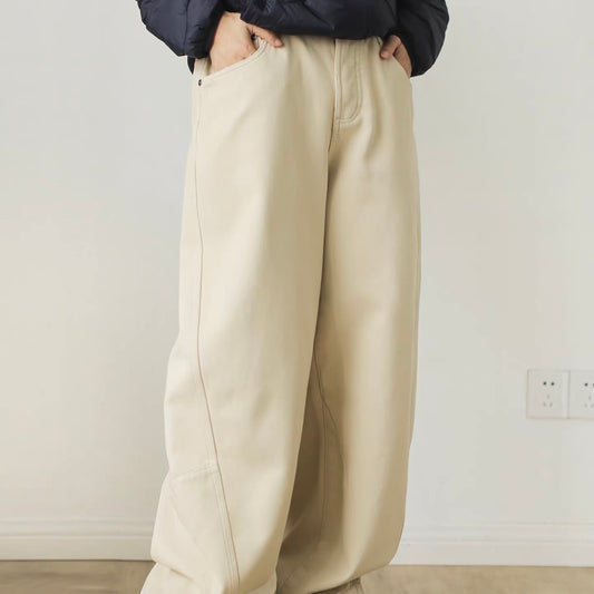 裏起毛 スーパーワイドテーパードパンツ（5Colors）251090
