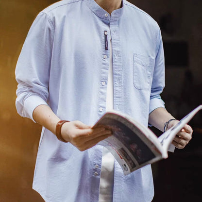 ベーシック スタンドカラーシャツ（2Colors）260116