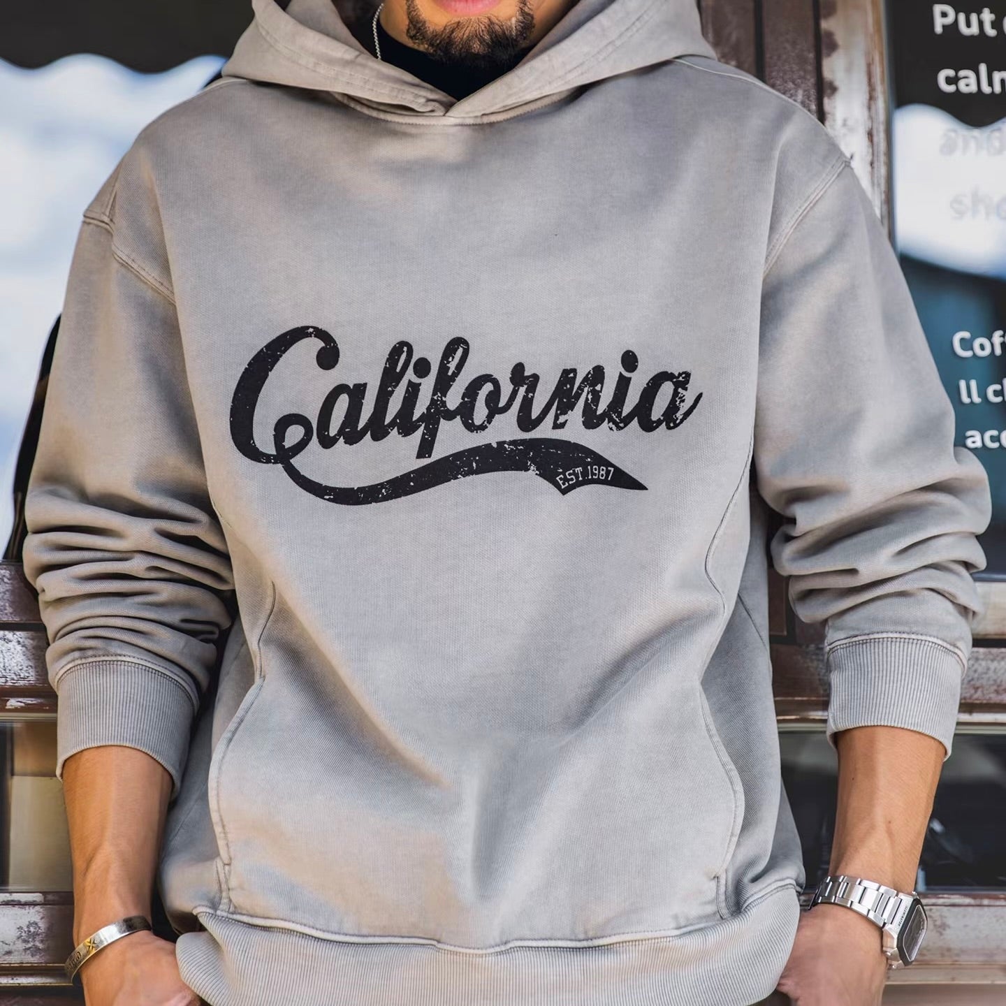 ウォッシュド ロゴプリントフーディー（1Color）251061