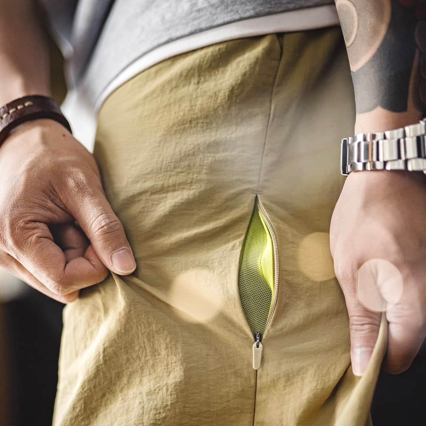 カラー紐付き パラシュートパンツ（3Colors）260198