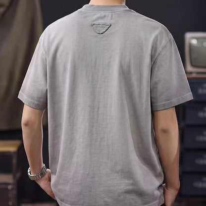 ウォッシュ加工 ハットモチーフ 半袖Tシャツ（3Colors）260526